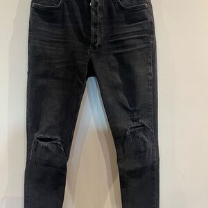 Agolde Black Distressed Jeans